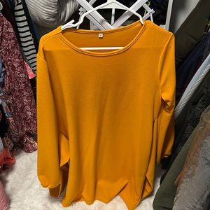 Mustard long sleeve dress